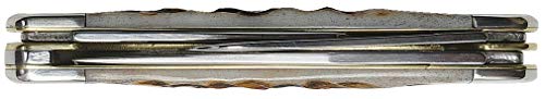 2.5-Inch Medium Amber Bone Stockman Pocket Knife with Stainless Steel Blades - Amber Handle