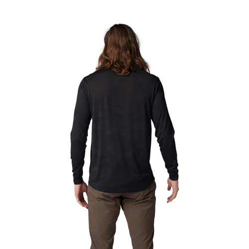Men's Mountain Bike Jersey - TruDri Ventilated Long Sleeve, Black / Large
