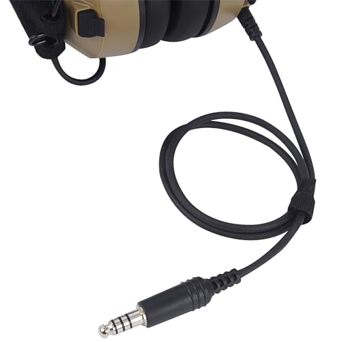Noise Cancelling Military Tactical Headphones with U94 PTT Mic for Airsoft & Outdoor Use