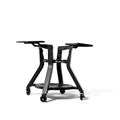 Outdoor Kamado Grill Cart for Joe Jr Small Kamado Grill, Black with Shelves - Model KJ15112524