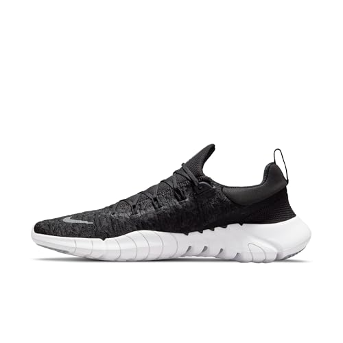 Nike Mens Sneaker Black White Dk Smoke Grey - Nike Free RN 5.0 2021 Running Shoe