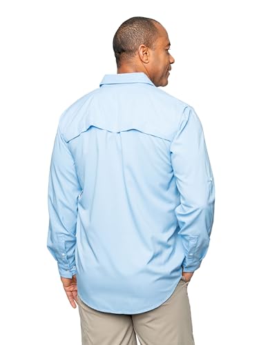 Insect Shield Men's Elements Lite Long Sleeve Mosquito-Repellent Shirt Sky Blue X-Large