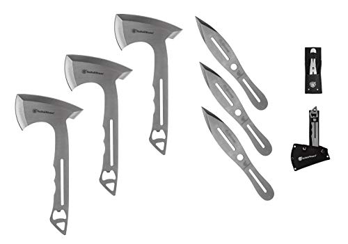 Smith & Wesson Bullseye Throwing Combo Kit with Full Tang Steel Axes & Knives