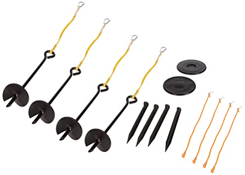 Outdoor Volleyball Sand Anchor Kit with Ground Stakes for Beach Play