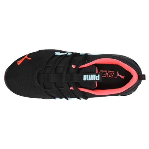 Women's PUMA Riaze Prowl Palm Mesh Shoes - Black, Pink, Aquamarine, Size 9