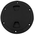 6 Inch Round Inspection Deck Plate Hatch with Detachable Cover - Black