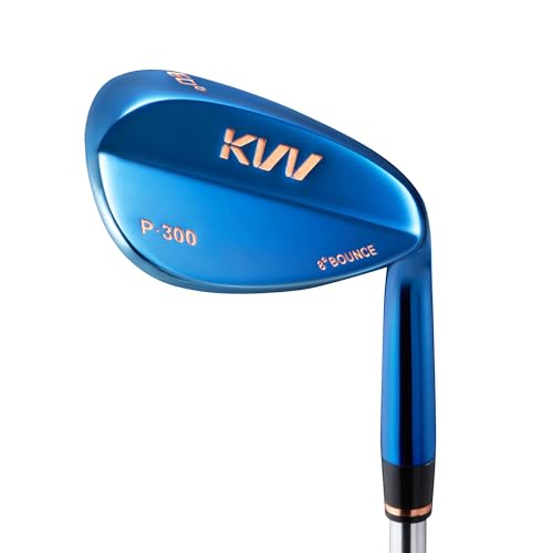 KVV Premium Golf Wedges 52/56/60 Degree Set with Ionized Blue PVD Finish - Right-Handed CNC Milled Face for Men & Women - 60 Degree