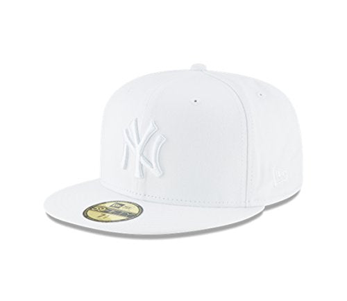 Adult Baseball Cap - New York Yankees 59FIFTY Fitted Hat - White Variation