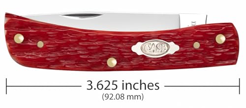 Case XX SOD BUSTER JR Pocket Knife Dark Red Bone 3 5/8 Inch Closed