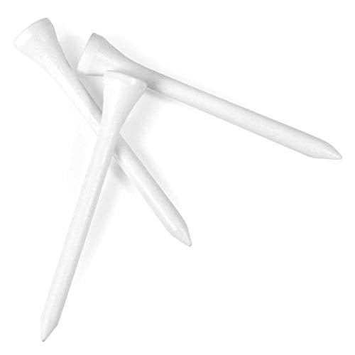 Hireko Tour Gear Wooden Golf Tees 3 1/4 Inch, 500 Pack - White