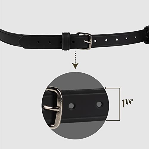 Black Leather Firefighter Radio Strap and Holster Bundle Set - Perfect Fit Shield