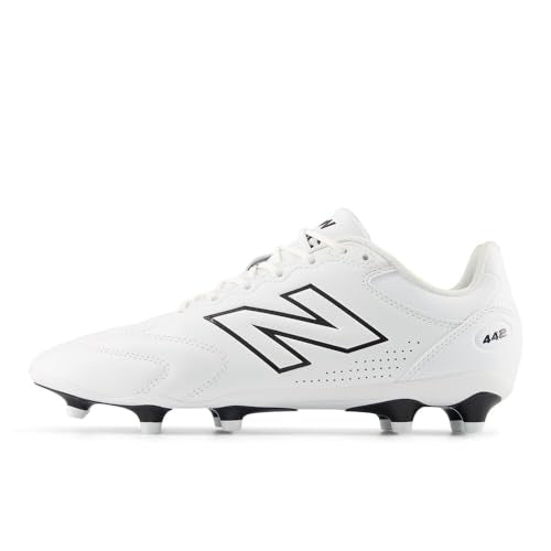 New Balance Unisex 442 Team FG V3 Soccer Cleats - White/Black 10.5 Women / 9 Men