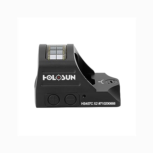 Holosun HS407C X2 - 2 MOA Dot, Red, Open Reflex Pistol Sight