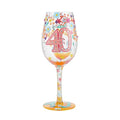 Happy 40th Birthday Hand-Painted Wine Glass 15.2oz - Multicolor Celebration