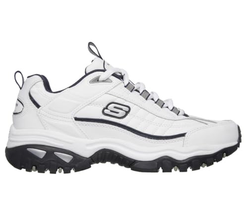 Skechers Men's Energy After Burn Sneakers White/Navy 10.5 Wide