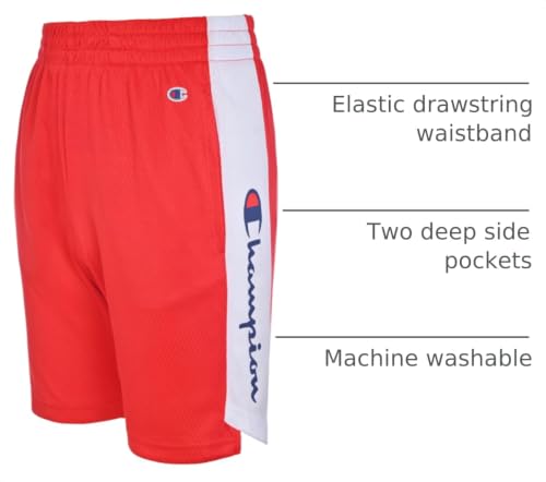 Champion Boys Mesh Basketball Shorts 2 Pack - X-Large Signature Red/Black