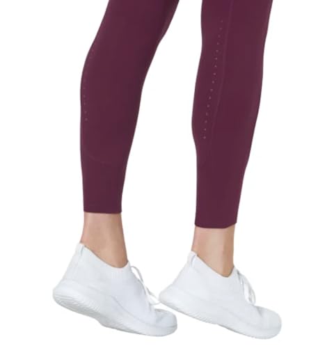 X-Large Women's Moisture-Wicking Cropped Leggings with Side Zip Pockets - Purple