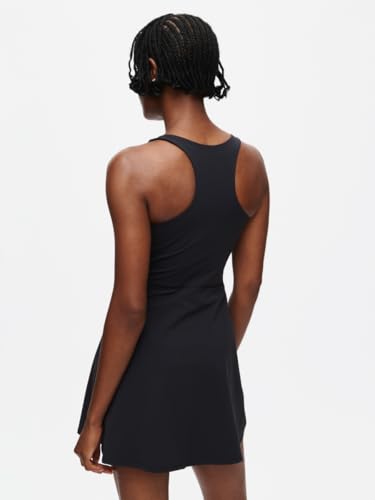 Outdoor Voices Women’s Volley Dress Medium Black Lightweight Athletic Dress with Built-in Shorts Liner
