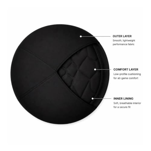 Football Helmet Liner with Padded Crown and Breathable Fit for Men and Youth - Black