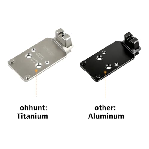Titanium Adapter Plate for AOS Agency Optic Mounting - 1911 DS/A14B Compatibility
