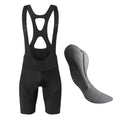 Men's Cycling Bib Shorts - Elastic Interface Padded Biking Shorts, Breathable, X-Large Black