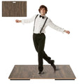 Walnut Portable Tap Dance Floor Board 46.4x29.5 inch Cushioned Dance Mat