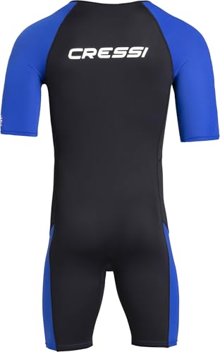 Cressi Adult Neoprene Shorty Wetsuit for Snorkeling & Water Sports - Black/Blue, XX-Large