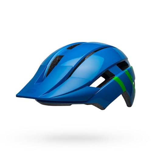 Bell Sidetrack II MIPS Youth Bike Helmet - Blue/Green, Size UY 50-57cm