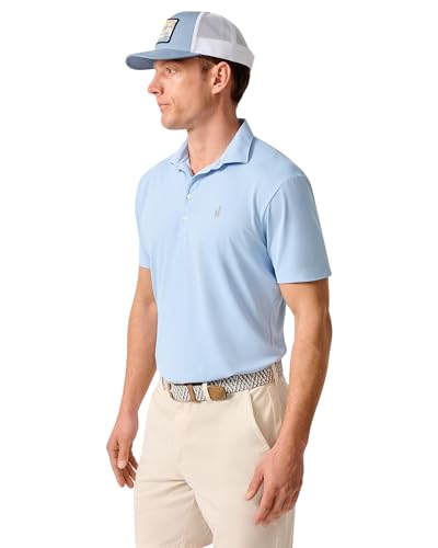 Men's Johnnie-O Stevie Polo Shirt Medium Kona Performance Golf Moisture-Wicking Stretch