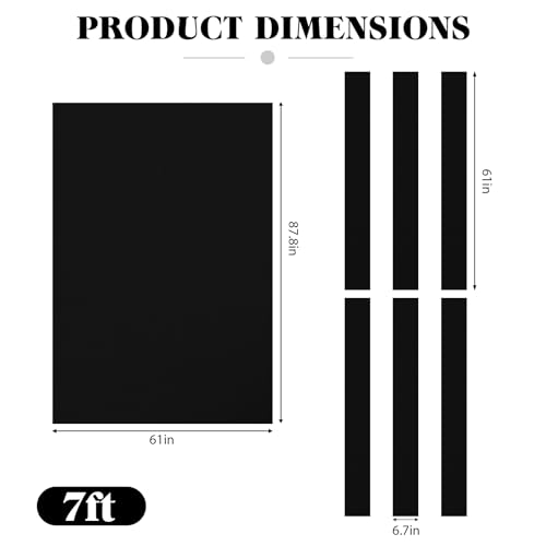 Boshen Black Worsted Blend Billiard Cloth for 7' Pool Table, Fast Surface