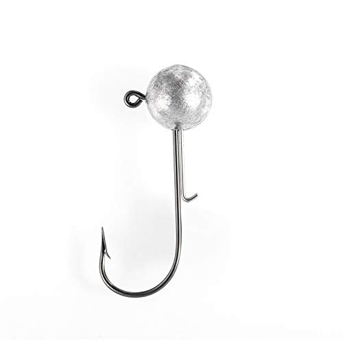 1/8oz Round Jig Heads Set - Saltwater & Freshwater Fishing Hooks Pack of 10