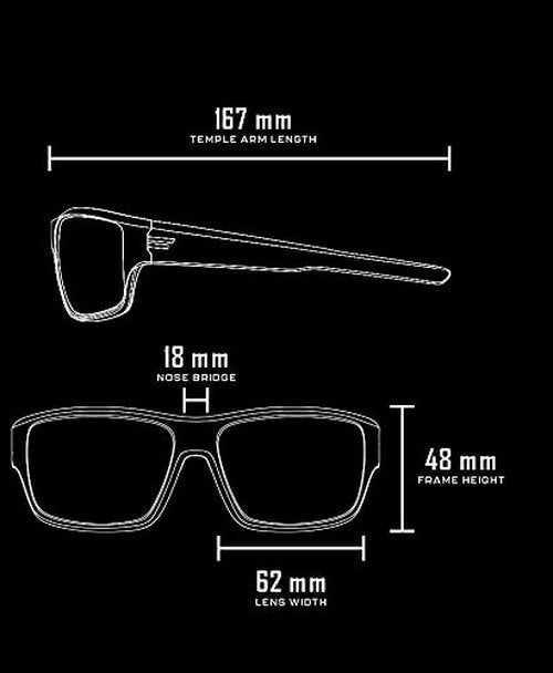 TOROE Performance Eyewear FIELD All Black Sports Polarized Sunglasses with Hydrophobic Coating Polycarbonate AR Lenses (Matte Black | Black Emblem, Black (C3))