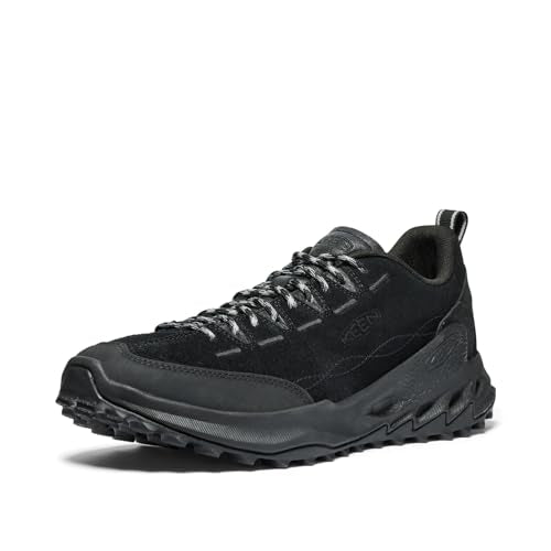 KEEN Men's Jasper Zionic Suede Hiking & Climbing Shoes - Black/Alloy 10.5