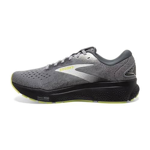 Brooks Men’s Ghost 16 Wide Neutral Running Shoes Primer Grey Lime Size 12