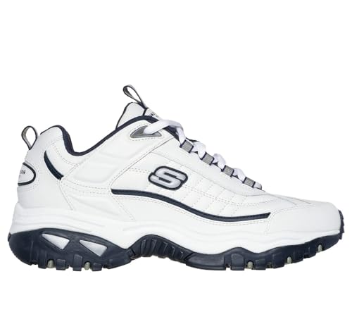 Skechers Men's Energy After Burn Sneakers White/Navy 10.5 Wide