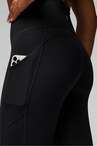 Fabletics Women's Oasis Pureluxe High-Waisted Kick Flare Leggings - Light Compression, Soft - XX-Large Black