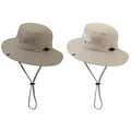 Kids Sun Hat UPF 50+ Outdoor Bucket Hat 5-13 Years 2-Pack Khaki Beige