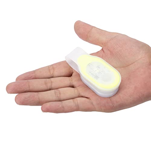 Yellow Clip-On LED Flashlight Night Light with Magnetic Keychain for Outdoor Safety