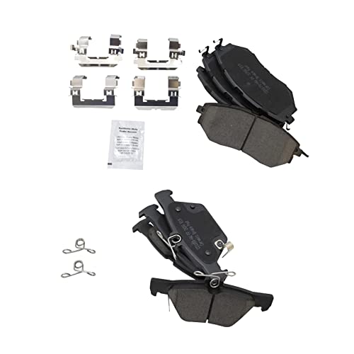 TRQ Ceramic Front & Rear Brake Pads Kit BFA11161 - Reliable Replacement