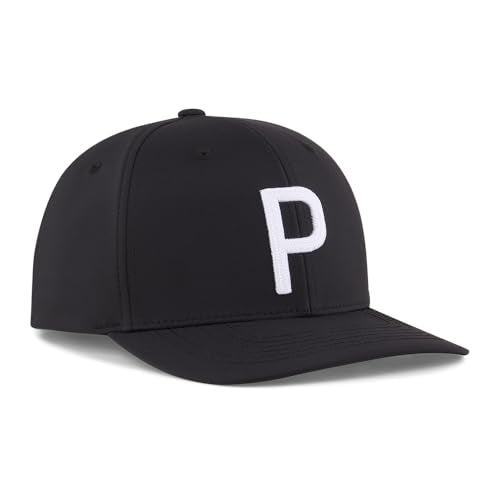 Golf Cap Men’s Heritage P Cap One Size Black White Glow - Moisture-Wicking, Reflective