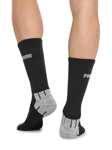 Men's Crew Socks 6-Pack - White Black Grey - Size 10-13