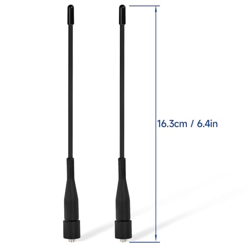 Two Way Radio Antennas 6 Inch VHF/UHF Dual Band SMA Female Pack of 2
