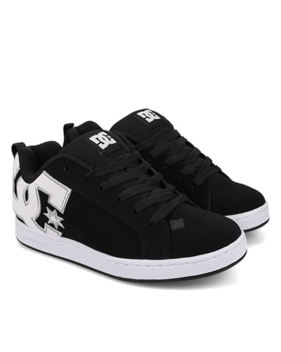 DC Women's Court Graffik Skate Shoes Black White Size 8
