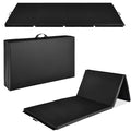 Black 10ft x 4ft x 2in Folding Gymnastics Exercise Mat with Handles