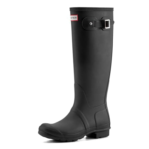 Hunter Women's Original Tall Rain Boots - Black, Size 10 Waterproof Classic