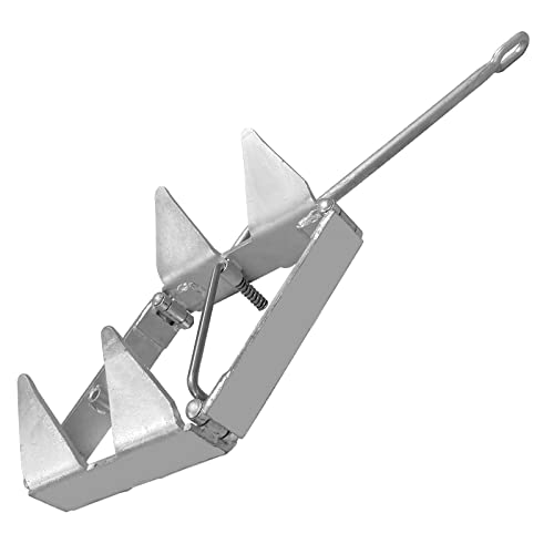 JT-HLM 13LB/19LB Galvanized Folding Boat Anchor for Up to 30ft Vessels