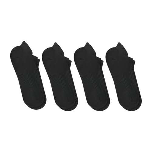 Hanes Men's Cushioned Ankle Socks Pack - Black Heel Shield, Size 6-12, Moisture-Wicking & Impact Zone Support