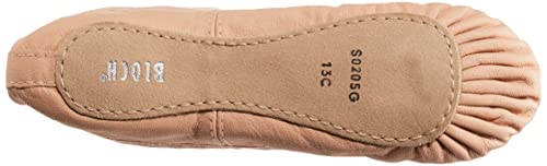 Toddler Leather Ballet Slippers - Full Sole Pink 1.5 Little Kid