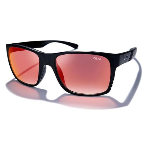 Zeal Optics Brewer Polarized Sunglasses Men & Women Matte Black/Ellume Phoenix Mirror