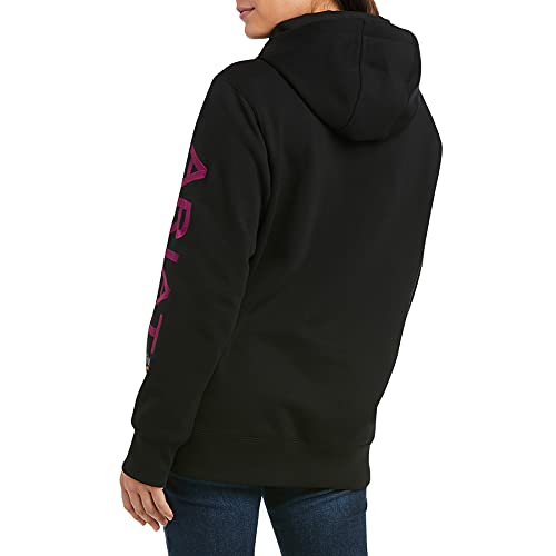 ARIAT Rebar Graphic Hoodie Large Black Purple Men's Work & Casual Midlayer